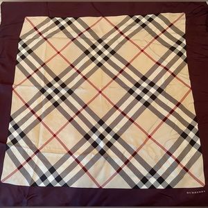 Burberry of London 100% silk scarf, 34 x 34 inches